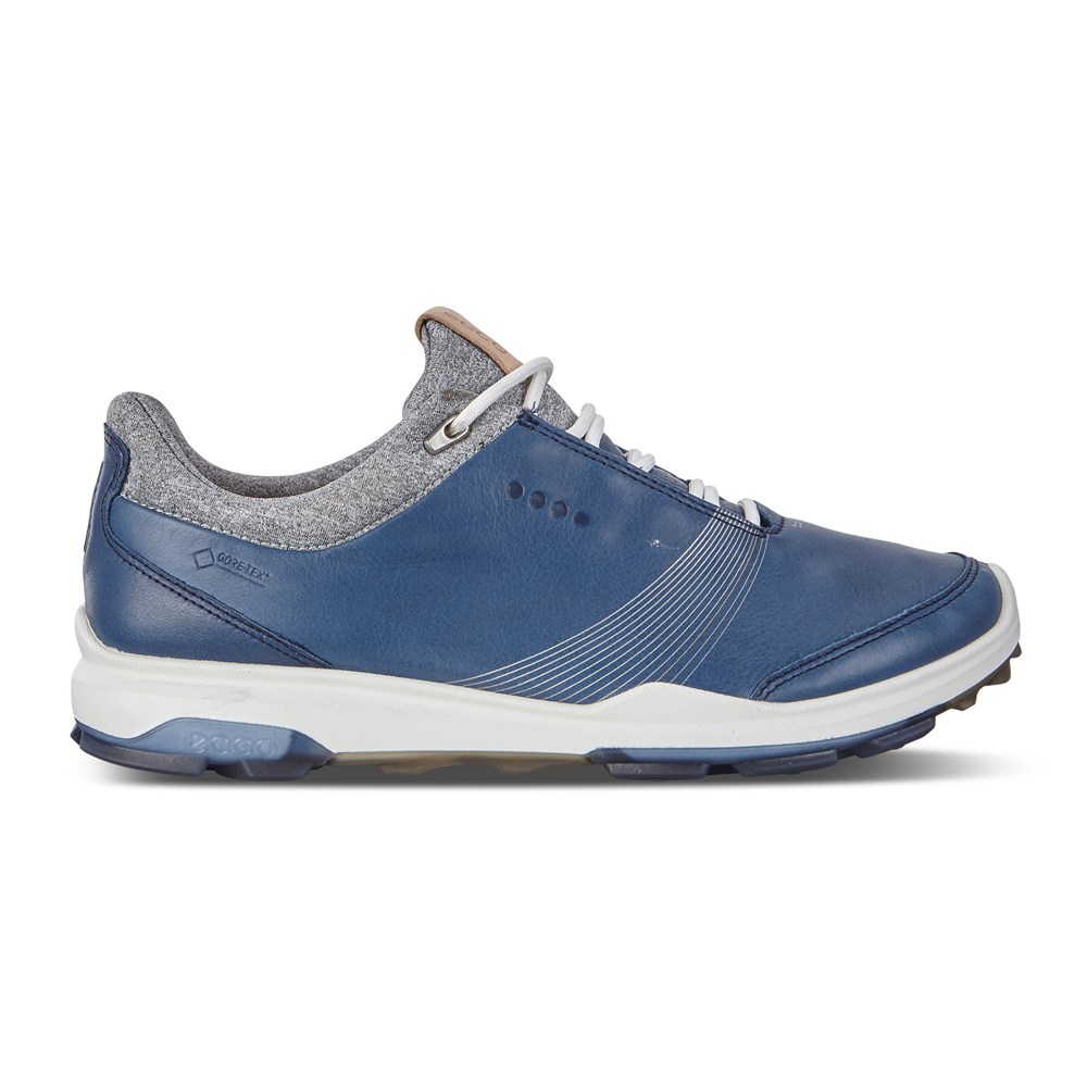 ECCO Womens Golf Shoes Blue - Biom Hybrid 3 Gtx - IRZ-907125